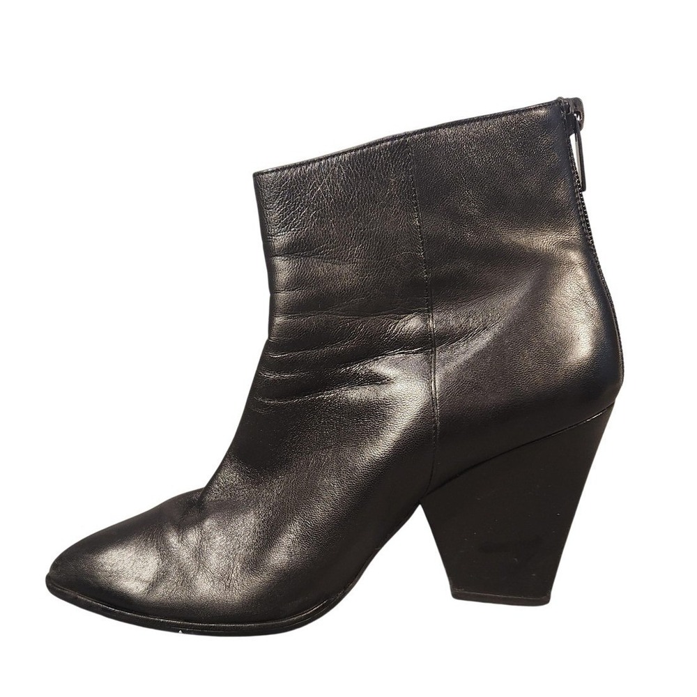Stuart Weitzman Womens Stassi Zip Metallic Textured Leather Ankle Boots 7.5
